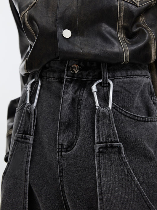Pantalones Vintage Holgados de Pierna Ancha con Bolsillos Grandes para Hombre - Image 13