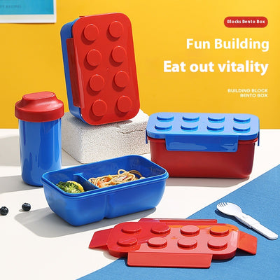 Lonchera Infantil Modular con Bloques - Bento Box Rectangular Calentable - Image 3
