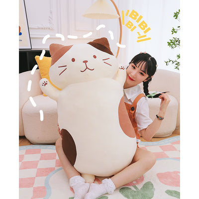 Peluche Gato de Queso Gigante - Almohada Suave para Dormir - Image 3