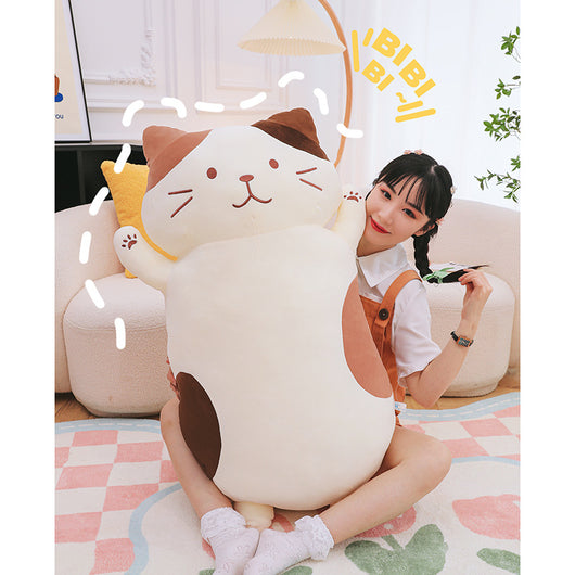 Peluche Gato de Queso Gigante - Almohada Suave para Dormir - Image 3