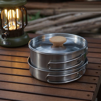 Olla y Sartén Plegable de Acero Inoxidable 304 para Camping y Montaña - Image 3