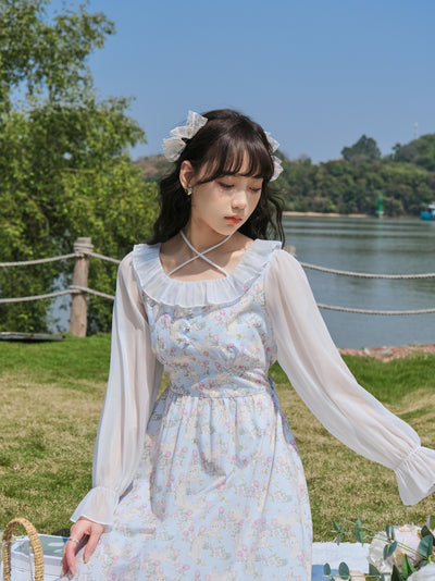Vestido Floral Hanazaki Deer Estilo Francesa - Image 9
