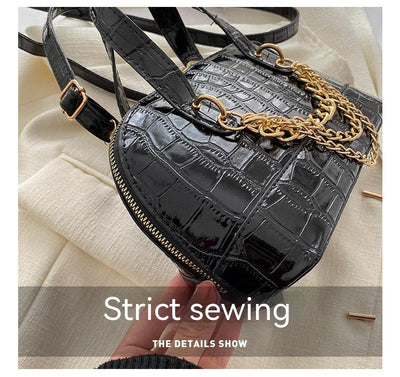 Bolso de Hombro con Patrón de Piedra y Cadena Personalizada - Image 15