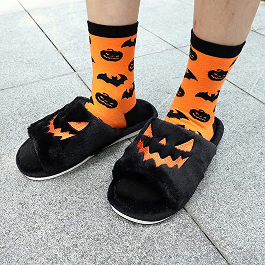 Pantuflas Cálidas de Invierno Halloween para Mujer - Cómodas y Adorables