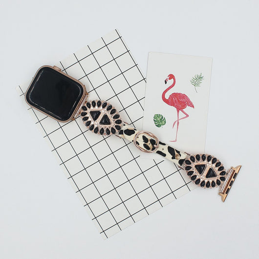 Correa de Reloj de Crin de Caballo Estampado Leopardo Multicolor - Image 8