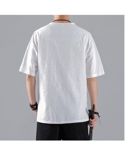 Camiseta Retro Jacquard Cuello Redondo para Hombre - Image 22