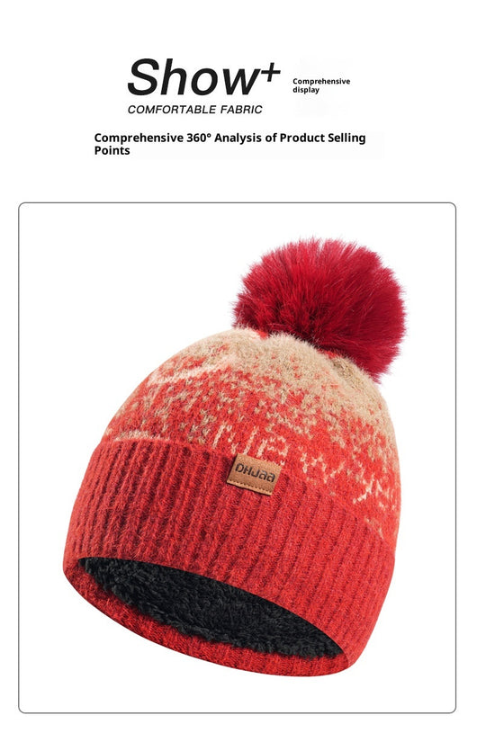 Conjunto de 3 Piezas: Gorro, Bufanda y Guantes de Felpa Jacquard Gruesa - Image 11