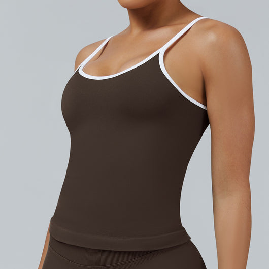 Chaleco Deportivo Mujer Espalda Descubierta Contraste de Colores - Image 4