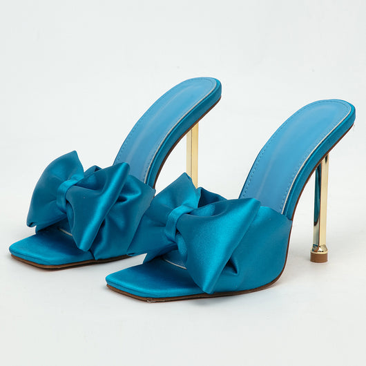 Sandalias de Tacón Alto con Punta Cuadrada y Detalle Mariposa para Mujer - Image 3