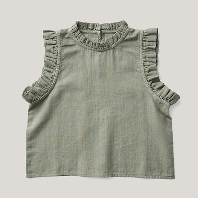 Camiseta Infantil de Algodón y Lino con Detalles de Madera - Image 9