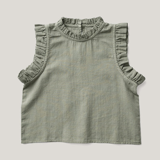 Camiseta Infantil de Algodón y Lino con Detalles de Madera - Image 9