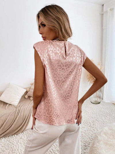 Blusa Satinada Suelta de Manga Corta para Mujer - Image 13