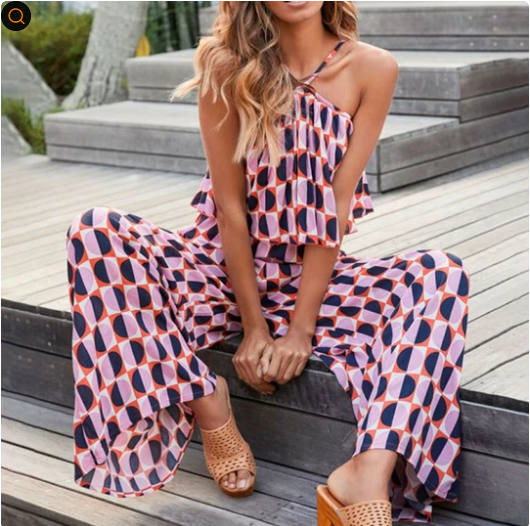 Jumpsuit de Algodón Elegante con Volantes - Helga - Image 6