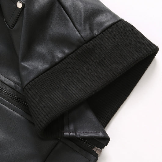 Chaqueta de Cuero para Hombre Slim Fit con Cuello de Pie y Cierre de Cremallera - Image 13