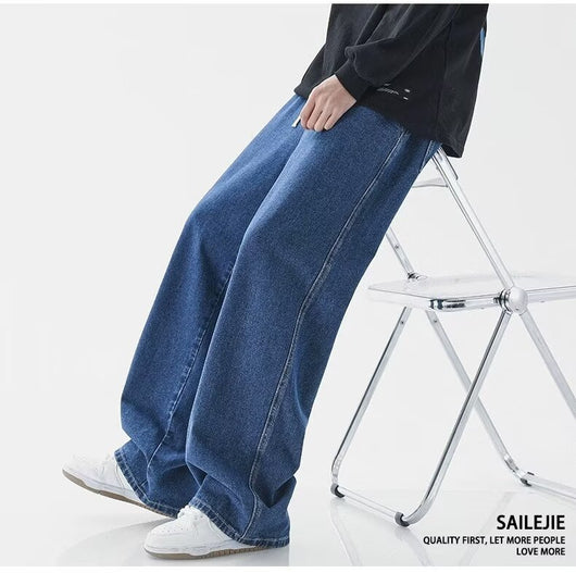 Pantalones Vaqueros Rectos Hombre Primavera Verano Talle Alto Pierna Ancha Urbano - Image 25