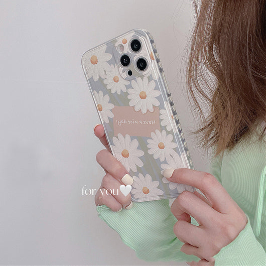 Funda de Silicona para Teléfono con Diseño Floral Transparente y Óleo - Image 7