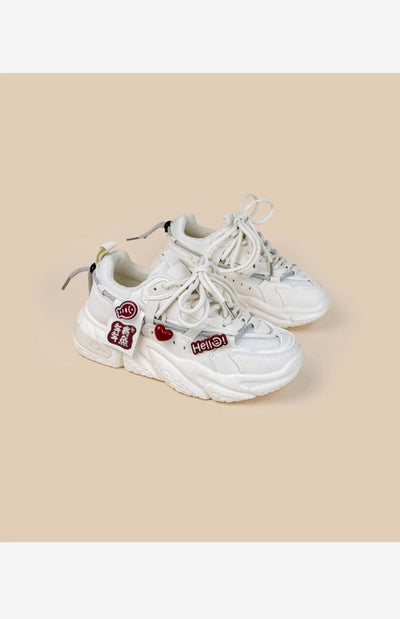 Zapatillas Deportivas Blancas con Suela Gruesa para Mujer - Image 2