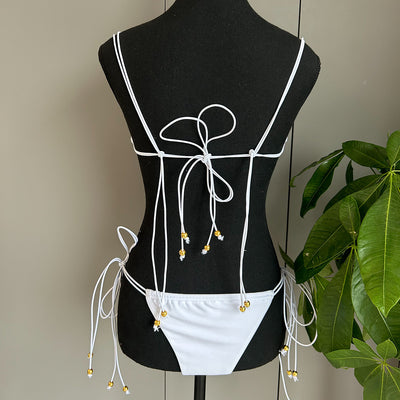 Traje de Baño Bikini Negro y Blanco Dividido para Mujer - Image 24