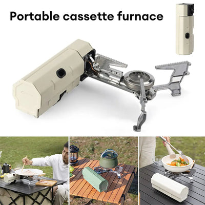 Estufa Portátil de Gas para Camping - Quemador Plegable para Acampada y BBQ