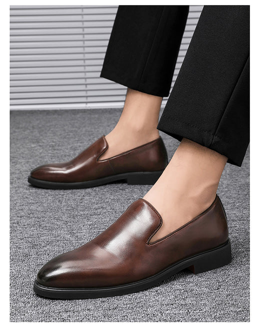 Zapatos de Cuero Puntiagudos Estilo Británico Clásico - Image 10