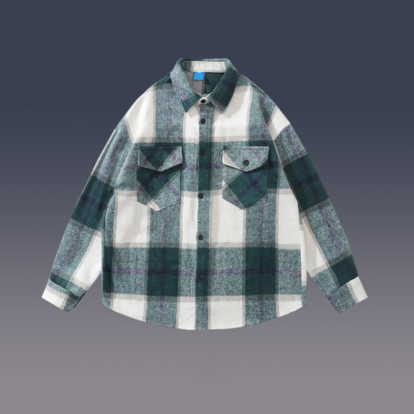 Camisa de Lana a Cuadros para Mujer