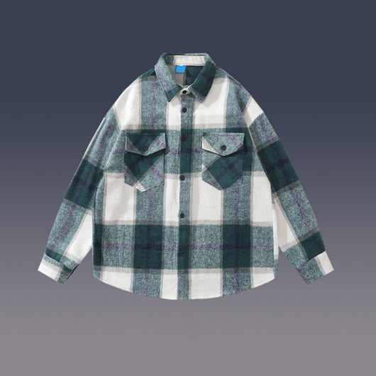 Camisa de Lana a Cuadros para Mujer
