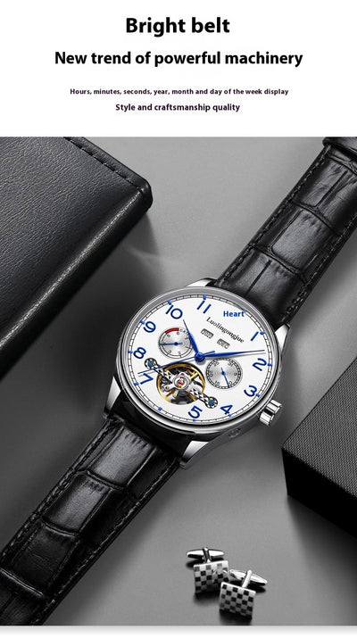 Reloj Mecánico de Acero Inoxidable para Hombre Estilo Ejecutivo - Image 17