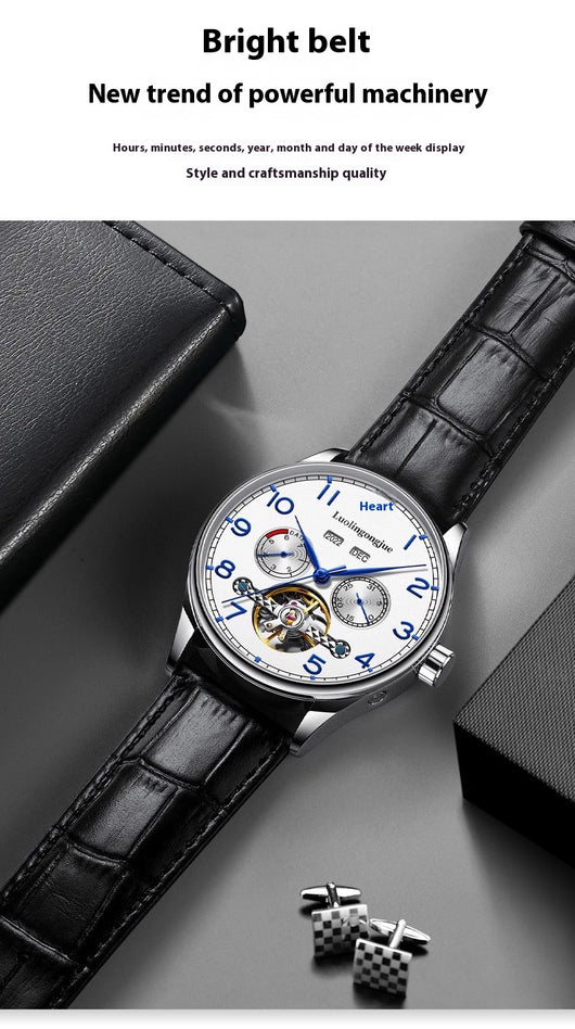 Reloj Mecánico de Acero Inoxidable para Hombre Estilo Ejecutivo - Image 17
