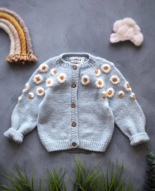 Cardigan de Lana con Bordado para Niños