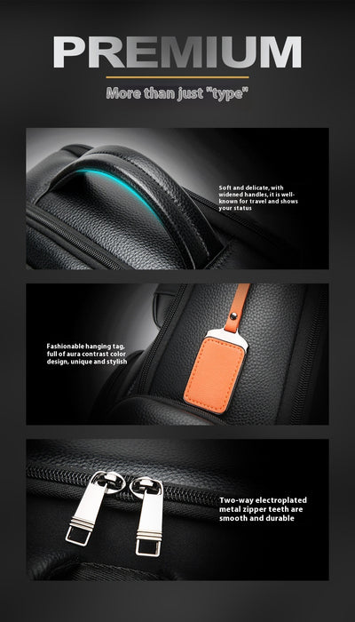 Mochila Ejecutiva de Cuero para Hombre con Gran Capacidad - Image 11