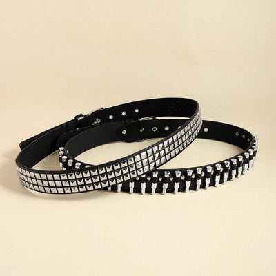 Cinturón Punk Rock con Remaches Balas Negro Unisex - Accesorios Hip-hop de Moda - Image 2