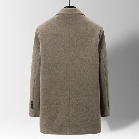 Abrigo Elegante para Hombre en Lana y Terciopelo Visón - Image 10