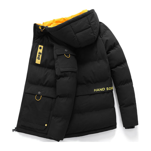 Chaqueta Acolchada Casual con Capucha para Hombre - Image 7