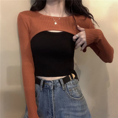 Suéter Tejido Cintura Alta Reductor con Chal Intercambiable para Mujer - Image 2