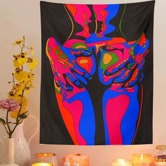 Tapiz Estilo Rock con Colores Fantasía