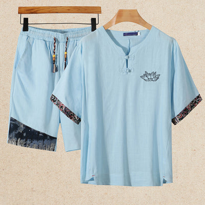 Traje Casual de Algodón y Lino para Hombre