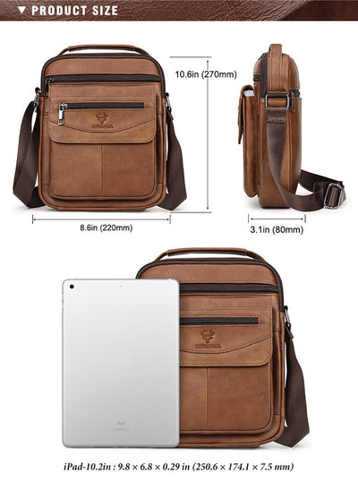 Mochila de Cuero Genuino para Hombre - Diseño Crossover Moderno - Image 32