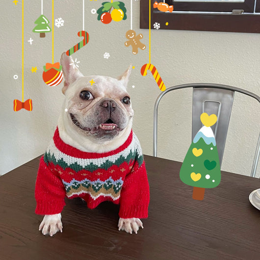 Suéter Navideño para Mascotas - Diseño Divertido de Pelea - Image 6