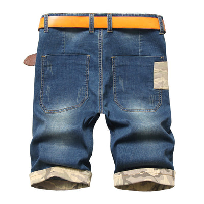 Shorts Denim Recto Suelto con Parches Five Points para Hombre - Image 4