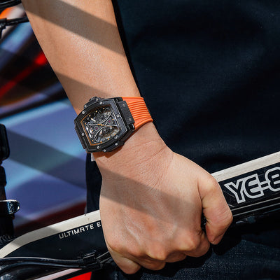 Reloj Deportivo Tonneau con Correa de Silicona y Esfera Luminosa