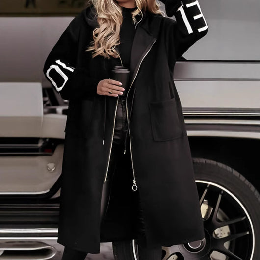 Abrigo Impermeable con Capucha y Bolsillos - Chamarra Larga para Otoño e Invierno - Image 3