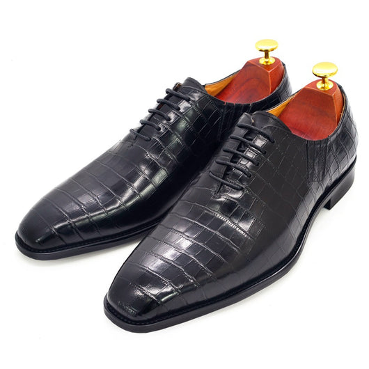 Zapatos Formales de Cuero con Patrón de Pez Grabado - Image 10