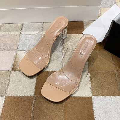 Sandalias Transparentes de Tacón Grueso - Image 14