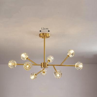 Lámpara Colgante de Lujo Nórdico en Cobre y Cristal - Image 7