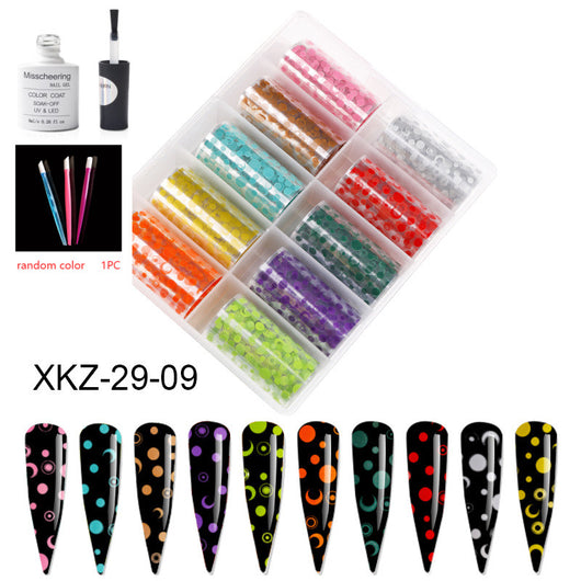 Set de 12 Láminas Decorativas para Uñas - Transferencias Nail Art - Image 90