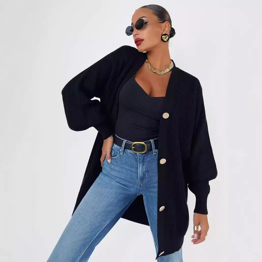 Cardigan Tejido Suelto Cuello V - Diseño Versátil para Otoño - Image 4