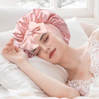 Gorro de Seda con Moño Elástico - Diseño Liso y Elegante - Image 13