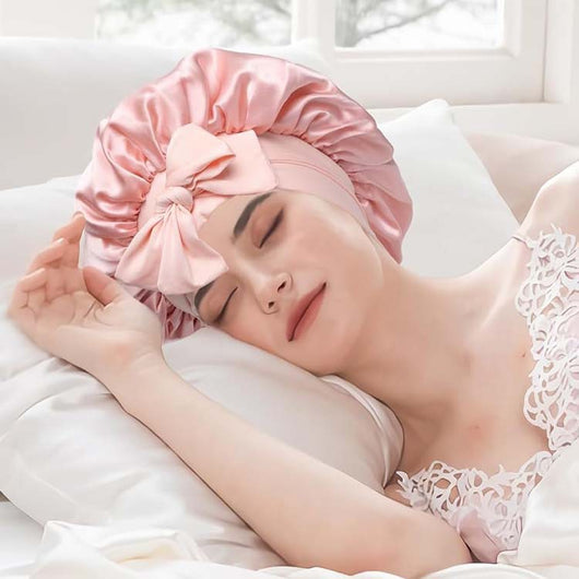 Gorro de Seda con Moño Elástico - Diseño Liso y Elegante - Image 13