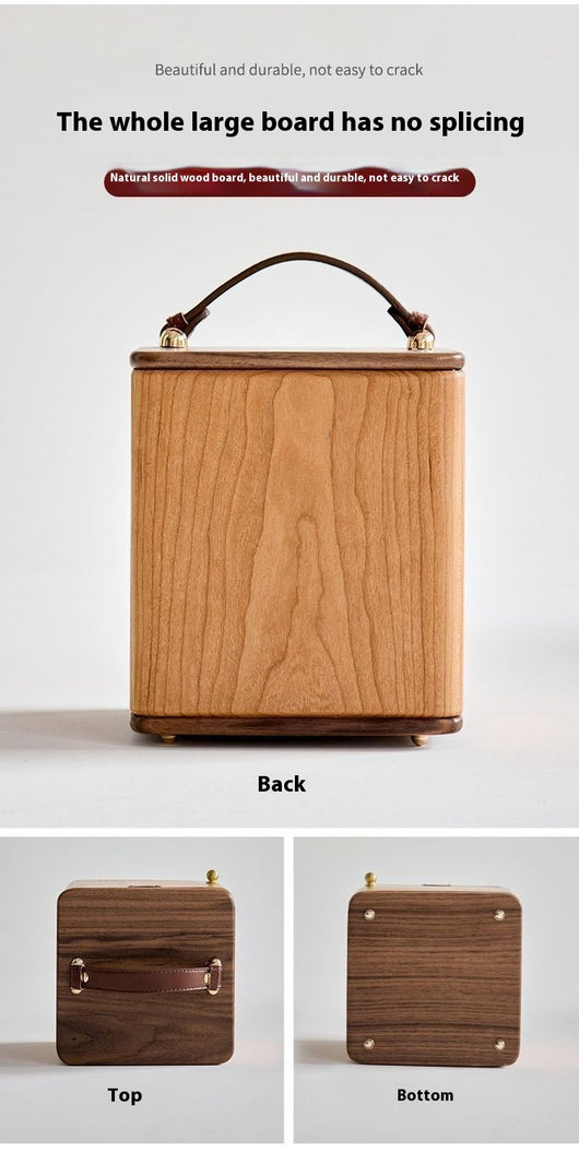 Joyero de Madera de Nogal Macizo con Almacenamiento Multicapa de Gran Capacidad - Image 12