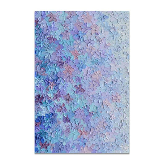 Cuadro Abstracto Pintado a Mano con Flores Modernas - Arte de Pared sin Marco - Image 4